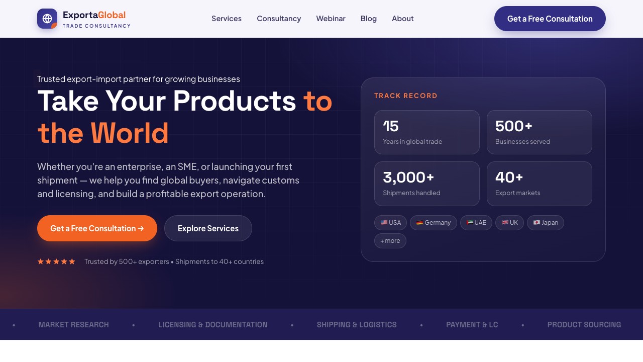 Exporta Global preview